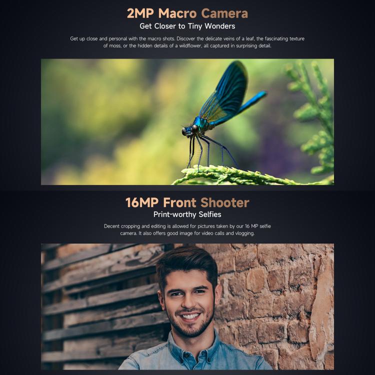 Ulefone Armor X16 Pro, 8GB+256GB, Night Vision, IP68/IP69K Rugged Phone, 6.56 inch Android 15 MediaTek Dimensity 6300 Octa Core, Network: 5G, NFC, OTG (Wasteland Shadow) - free shipping - PMC TechLife - Order now!