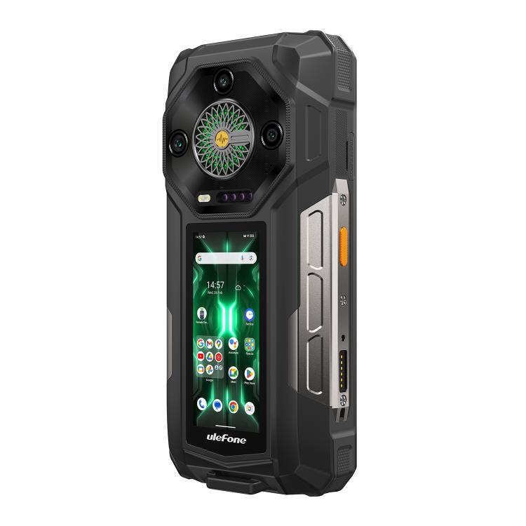 Ulefone Armor 33 Pro Rugged Phone, 16GB+512GB, Night Vision, 6.95 inch + 3.4 inch Dual Screen Android 14 MediaTek Dimensity 7300X Octa Core, Network: 5G, OTG, NFC (Black) - free shipping - PMC TechLife - Order now!