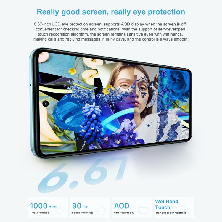 HUAWEI Enjoy 80, 8GB+128GB, Side Fingerprint, 6.67 inch HarmonyOS 4.0, OTG, Not Support Google Play (White) - free shipping - PMc TechLife - Order now!