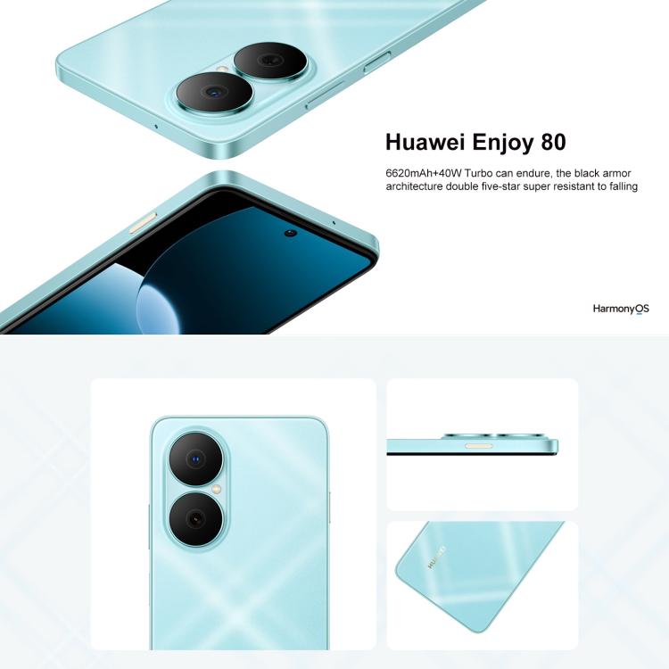 HUAWEI Enjoy 80, 8GB+256GB, Side Fingerprint, 6.67 inch HarmonyOS 4.0, OTG, Not Support Google Play (White) - free shipping - PMc TechLife - Order now!