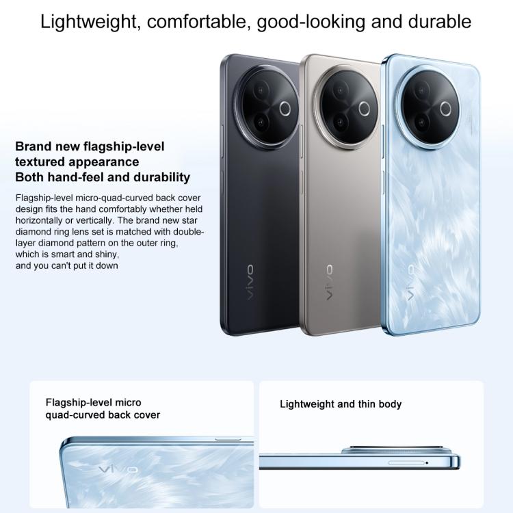 vivo Y300i, 8GB+128GB, Face ID / Side Fingerprint, 6.68 inch Android 15 OriginOS 5 Snapdragon 4 Gen 2 Octa Core, OTG, NFC, Network: 5G (Blue) - free shipping - PMc TechLife - Order now!