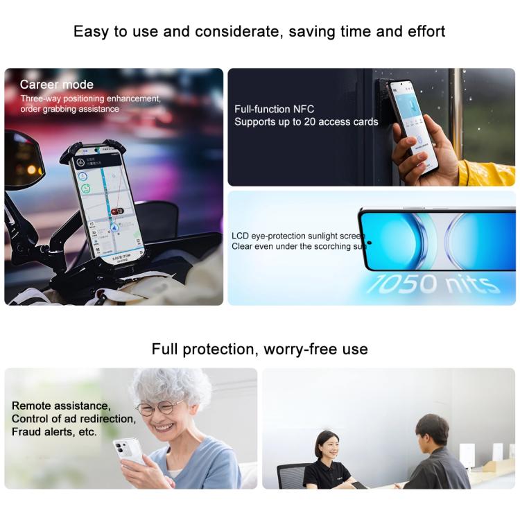 vivo Y300t, 8GB+128GB, Face ID / Side Fingerprint,  6.72 inch Android 15 OriginOS 5 Dimensity 7300 Octa Core, OTG, NFC, Network: 5G (White) - free shipping - PMc TechLife - Order now!