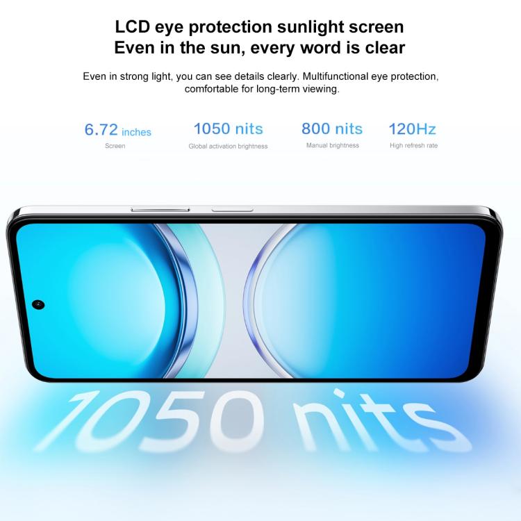 vivo Y300t, 8GB+128GB, Face ID / Side Fingerprint,  6.72 inch Android 15 OriginOS 5 Dimensity 7300 Octa Core, OTG, NFC, Network: 5G (White) - free shipping - PMc TechLife - Order now!