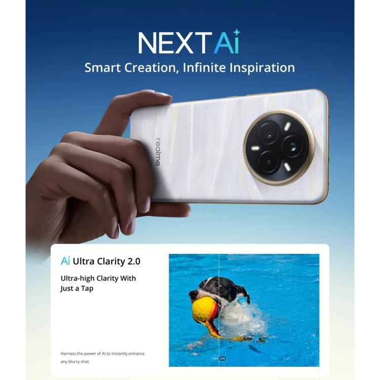 Realme 14 Pro+, 12GB+512GB, Screen Fingerprint Identification, 6.83 inch Realme UI 6.0 Snapdragon 7s Gen 3 Octa Core, NFC, Network: 5G (White) - free shipping - PMc TechLife - Order now!