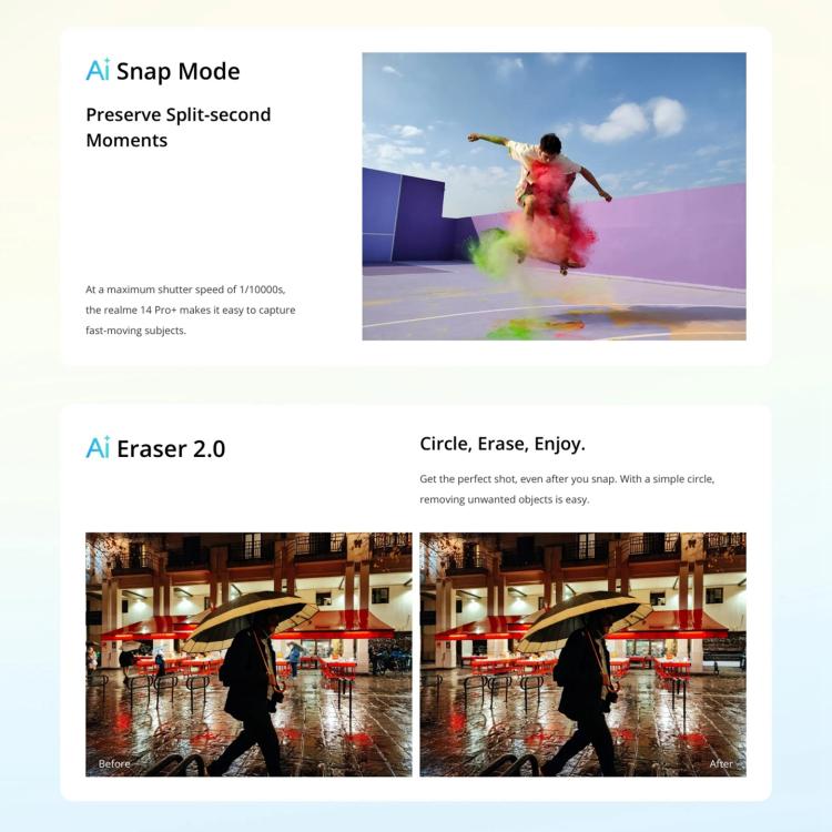 Realme 14 Pro+, 12GB+512GB, Screen Fingerprint Identification, 6.83 inch Realme UI 6.0 Snapdragon 7s Gen 3 Octa Core, NFC, Network: 5G (White) - free shipping - PMc TechLife - Order now!