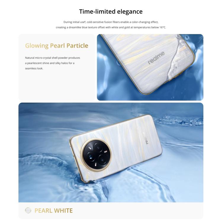 Realme 14 Pro+, 12GB+512GB, Screen Fingerprint Identification, 6.83 inch Realme UI 6.0 Snapdragon 7s Gen 3 Octa Core, NFC, Network: 5G (White) - free shipping - PMc TechLife - Order now!