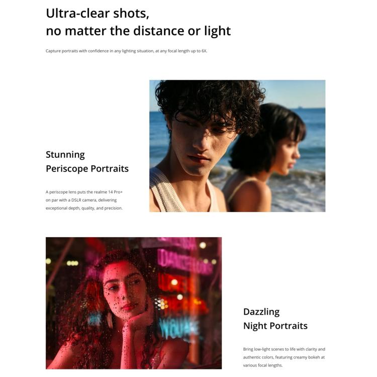 Realme 14 Pro+, 12GB+512GB, Screen Fingerprint Identification, 6.83 inch Realme UI 6.0 Snapdragon 7s Gen 3 Octa Core, NFC, Network: 5G (White) - free shipping - PMc TechLife - Order now!