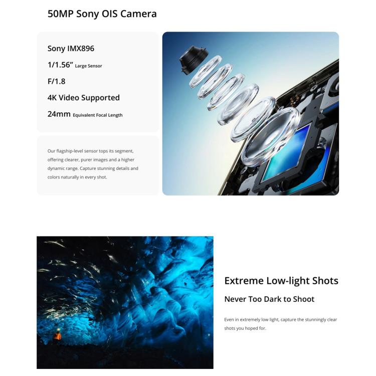 Realme 14 Pro+, 12GB+512GB, Screen Fingerprint Identification, 6.83 inch Realme UI 6.0 Snapdragon 7s Gen 3 Octa Core, NFC, Network: 5G (White) - free shipping - PMc TechLife - Order now!