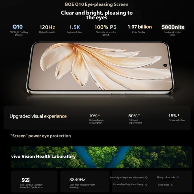 vivo S20, 8GB+256GB, Face ID / Screen Fingerprint Identification, 6.67 inch Android 15 Snapdragon 7 Gen 3 Octa Core, OTG, NFC, Network: 5G (White) - free shipping - PMc TechLife - Order now!