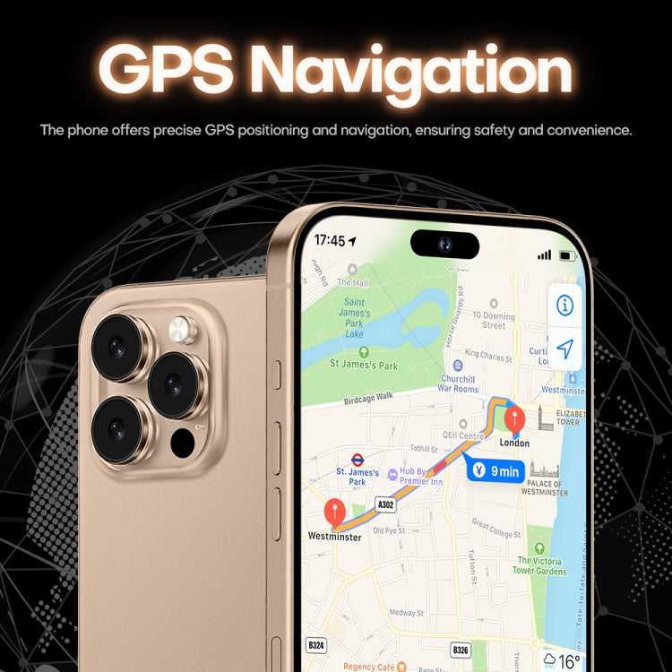 i16 Pro Max / A08A, 3GB+64GB, 6.73 inch Screen, Face Identification, Android 8.1 MTK6753 Octa Core, Network: 4G, Dual SIM, UK Plug (Gold) - free shipping - PMC Jewellery - Order now!