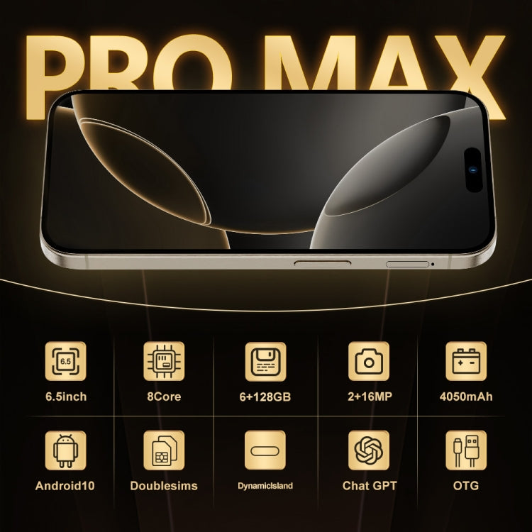 i16 Pro Max / Q5A, 6GB+128GB, 6.5 inch Screen, Face Identification, Android 10 MTK6762 Octa Core, OTG, NFC, Network: 4G, Dual SIM, EU Plug (Blue) - free shipping - PMC Jewellery - Order now!