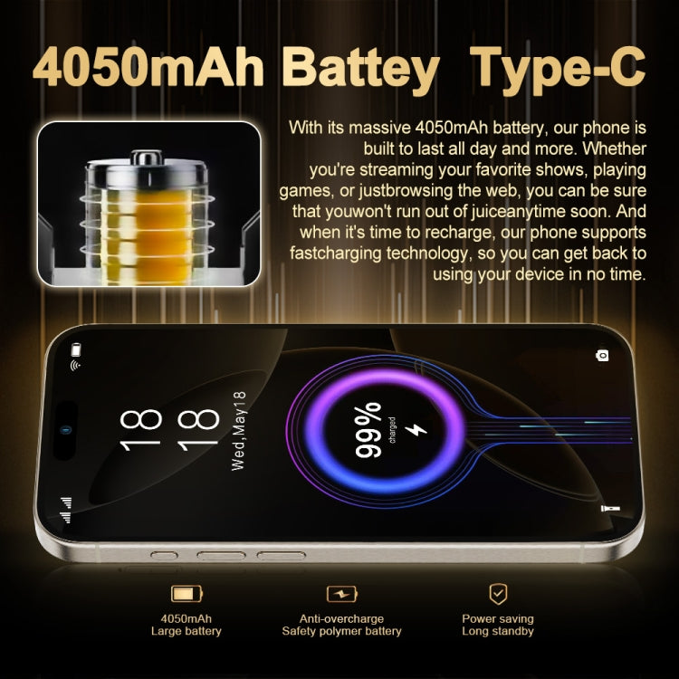 i16 Pro Max / Q5A, 6GB+128GB, 6.5 inch Screen, Face Identification, Android 10 MTK6762 Octa Core, OTG, NFC, Network: 4G, Dual SIM, US Plug (White) - free shipping - PMC Jewellery - Order now!