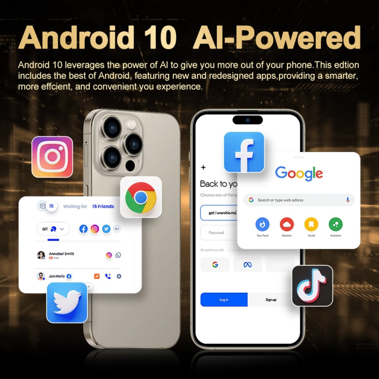 i16 Pro Max / Q5A, 6GB+128GB, 6.5 inch Screen, Face Identification, Android 10 MTK6762 Octa Core, OTG, NFC, Network: 4G, Dual SIM, US Plug (White) - free shipping - PMC Jewellery - Order now!