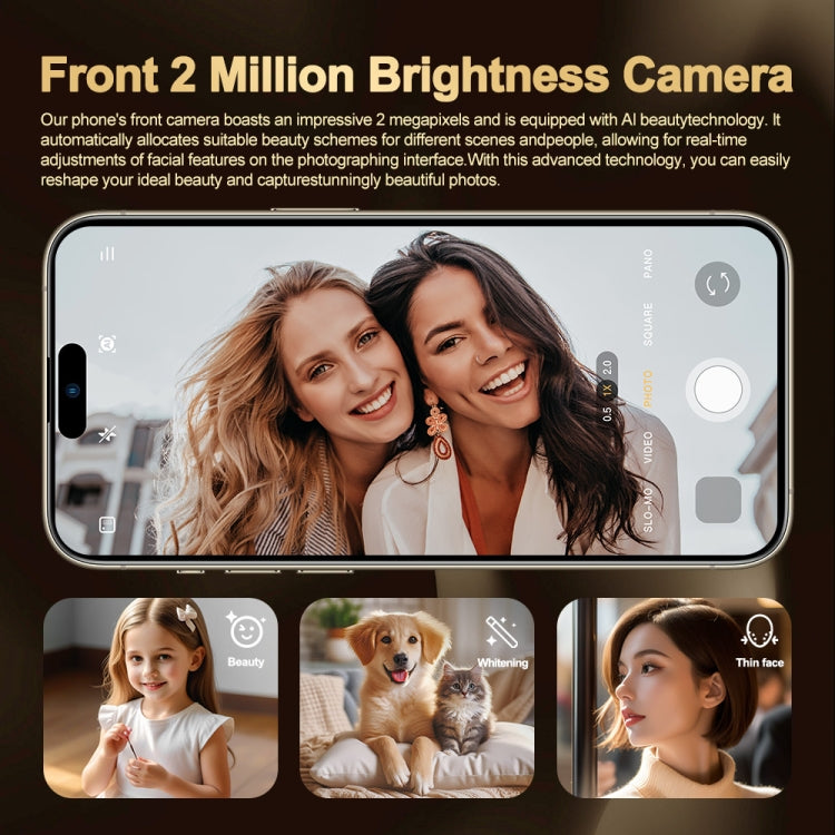 i16 Pro Max / Q5A, 6GB+128GB, 6.5 inch Screen, Face Identification, Android 10 MTK6762 Octa Core, OTG, NFC, Network: 4G, Dual SIM, US Plug (White) - free shipping - PMC Jewellery - Order now!