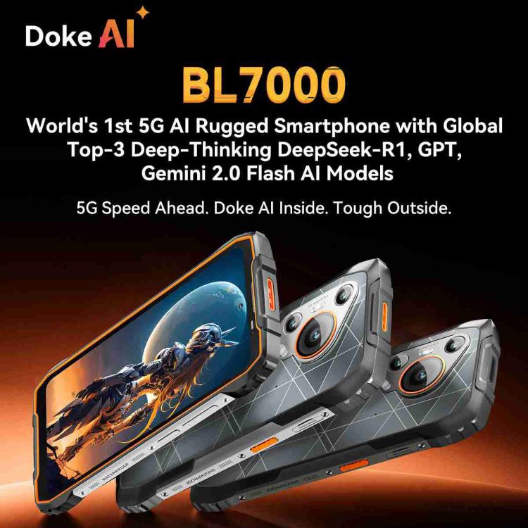 Blackview BL7000 Rugged Phone, 8GB+256GB, 6.78 inch Android 15 MediaTek Dimensity 6300 Octa Core, Network: 5G, NFC, OTG (Orange) - free shipping - PMc TechLife - Order now!