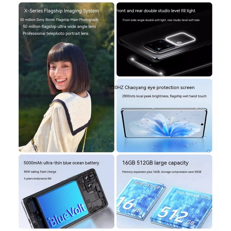 vivo S18 Pro, Triple Back Cameras, 16GB+256GB, Face ID Screen Fingerprint Identification, 6.78 inch Android 14.0 OriginOS 4 Dimensity 9200+ Octa Core 3.35GHz, OTG, NFC, Network: 5G, Support Google Play (Blue) - free shipping - PMc TechLife - Order now!