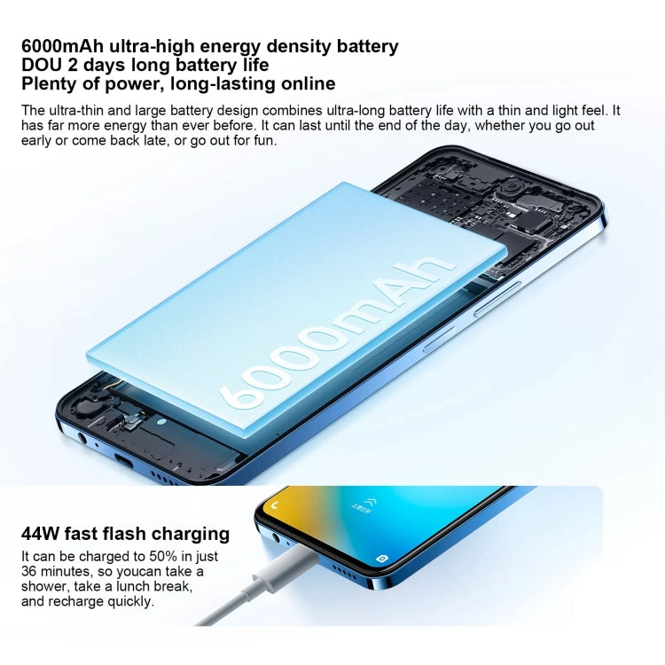 vivo Y200i, Dual Back Cameras, 12GB+256GB, Face ID Screen Fingerprint Identification, 6.72 inch Android 14.0 OriginOS 4 Snapdragon 4 Gen 2 Octa Core 2.2GHz, OTG, Network: 5G, Support Google Play (Blue) - free shipping - PMC Jewellery - Order now!