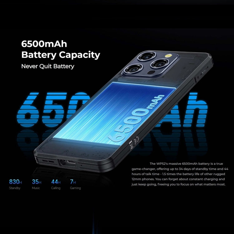 Oukitel WP52 5G Rugged Phone, 4GB+256GB, 6.6 inch Android 14.0 MediaTek Dimensity 6100+ Octa-core, NFC, OTG, Network: 5G (Navy Blue) - free shipping - PMC Jewellery - Order now!
