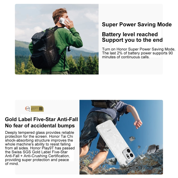 Honor Play9T 5G,  8GB+128GB, 6.77 inch MagicOS 8.0 Qualcomm Snapdragon 4 Octa Core up to 2.2GHz, Network: 5G, OTG, Not Support Google Play (Black) - free shipping - PMC Jewellery - Order now!