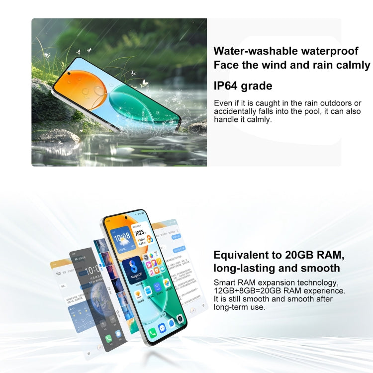 Honor Play9T 5G,  8GB+128GB, 6.77 inch MagicOS 8.0 Qualcomm Snapdragon 4 Octa Core up to 2.2GHz, Network: 5G, OTG, Not Support Google Play (Black) - free shipping - PMC Jewellery - Order now!