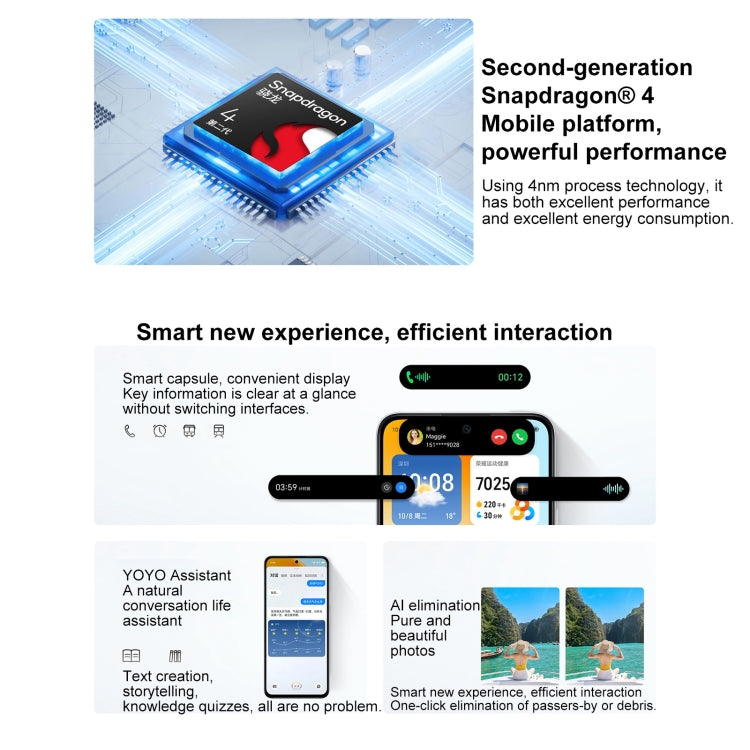 Honor Play9T 5G,  8GB+128GB, 6.77 inch MagicOS 8.0 Qualcomm Snapdragon 4 Octa Core up to 2.2GHz, Network: 5G, OTG, Not Support Google Play (White) - free shipping - PMC Jewellery - Order now!