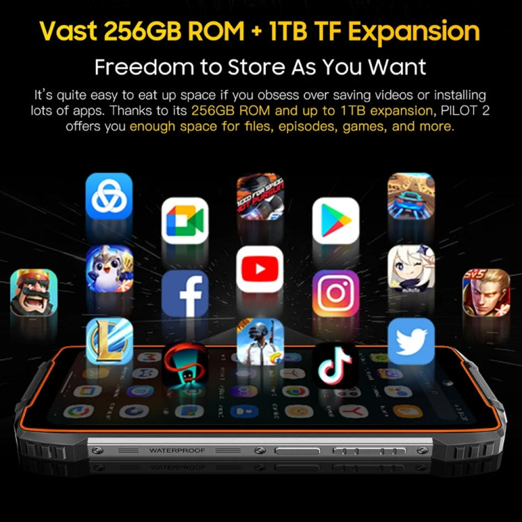 Blackview Oscal PILOT 2, 8GB+256GB, IP68/IP69K/MIL-STD-810H, 6.5 inch Android 14 MediaTek MT6789 Octa Core, Network: 4G, OTG, NFC (Orange) - Blackview by PMC TechLife | Online Shopping South Africa | PMC TechLife | Buy Now Pay Later Mobicred
