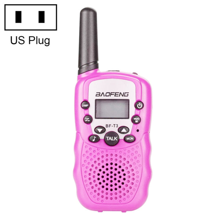 2 PCS BaoFeng BF-T3 1W Children Single Band Radio Handheld Walkie Talkie with Monitor Function, US Plug - free shipping - PMC TechLife - Order now!