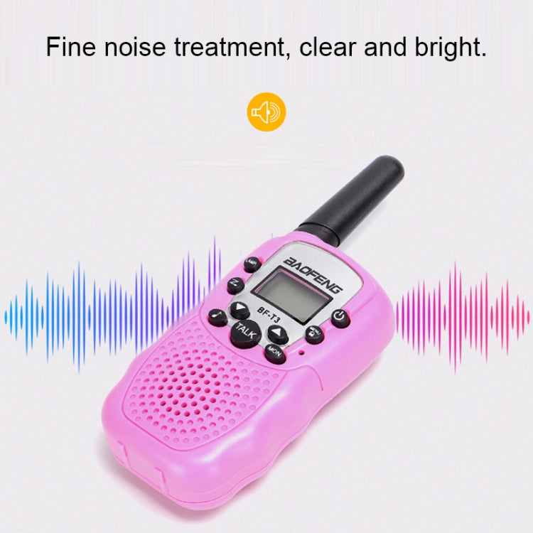 2 PCS BaoFeng BF-T3 1W Children Single Band Radio Handheld Walkie Talkie with Monitor Function, US Plug - free shipping - PMC TechLife - Order now!