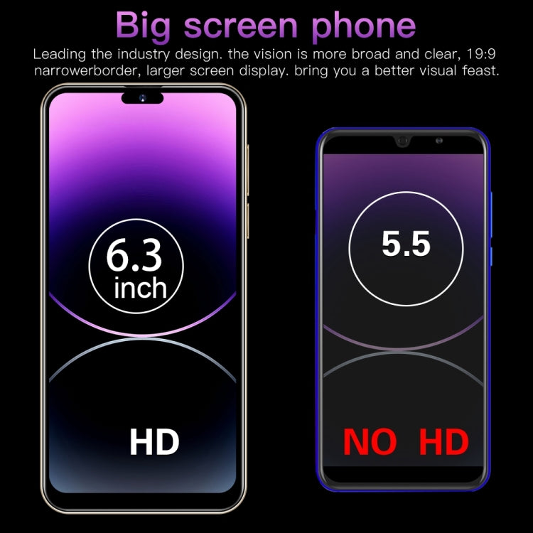 i14 Pro Max N85+, 2GB+16GB, 6.3 inch Screen, Face Identification, Android 6.0 Spreadtrum 7731G Quad Core, Network: 3G, Dual SIM,  with 64GB TF Card(Green) -  by PMC TechLife | Online Shopping South Africa | PMC TechLife | Buy Now Pay Later Mobicred