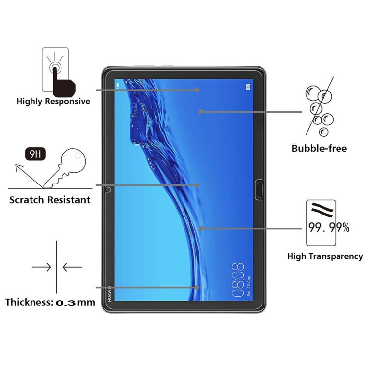 0.26mm 9H Surface Hardness Explosion-proof Tempered Glass Film for Huawei MediaPad M5 lite 10.1 - For Huawei MediaPad by PMC TechLife | Online Shopping South Africa | PMC TechLife | Buy Now Pay Later Mobicred
