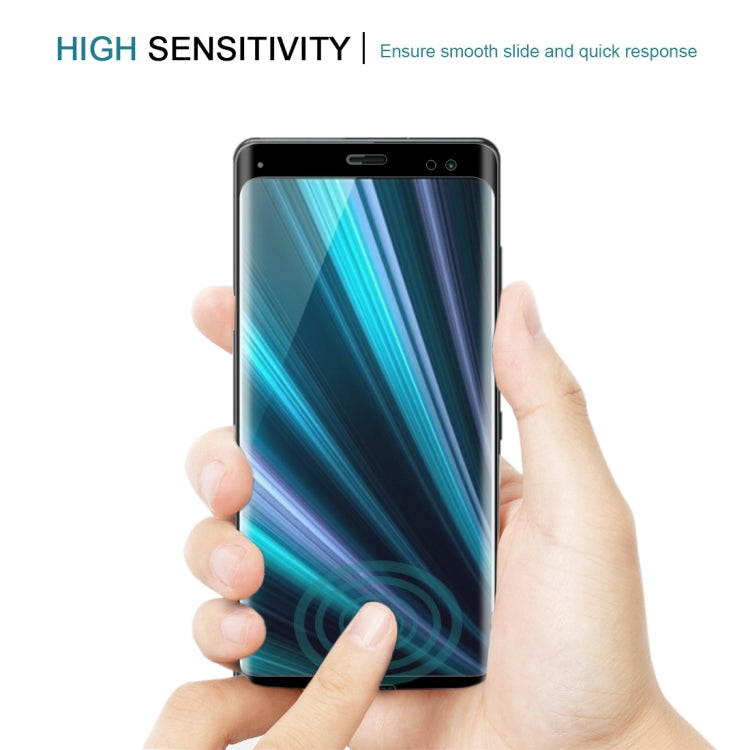 0.3mm 9H Surface Hardness 3D Curved Edge Full Screen Tempered Glass Film for Sony Xperia XZ3(Black) - Sony Tempered Glass by PMC TechLife | Online Shopping South Africa | PMC TechLife | Buy Now Pay Later Mobicred
