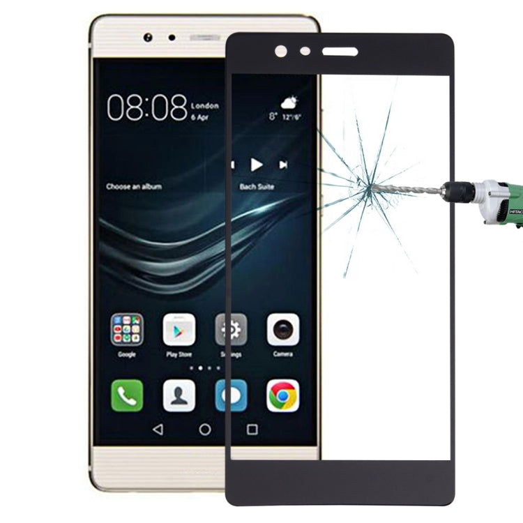 For Huawei  P9 0.26mm 9H Surface Hardness Explosion-proof Silk-screen Tempered Glass Full Screen Film (Black) - Huawei Tempered Glass by PMC TechLife | Online Shopping South Africa | PMC TechLife