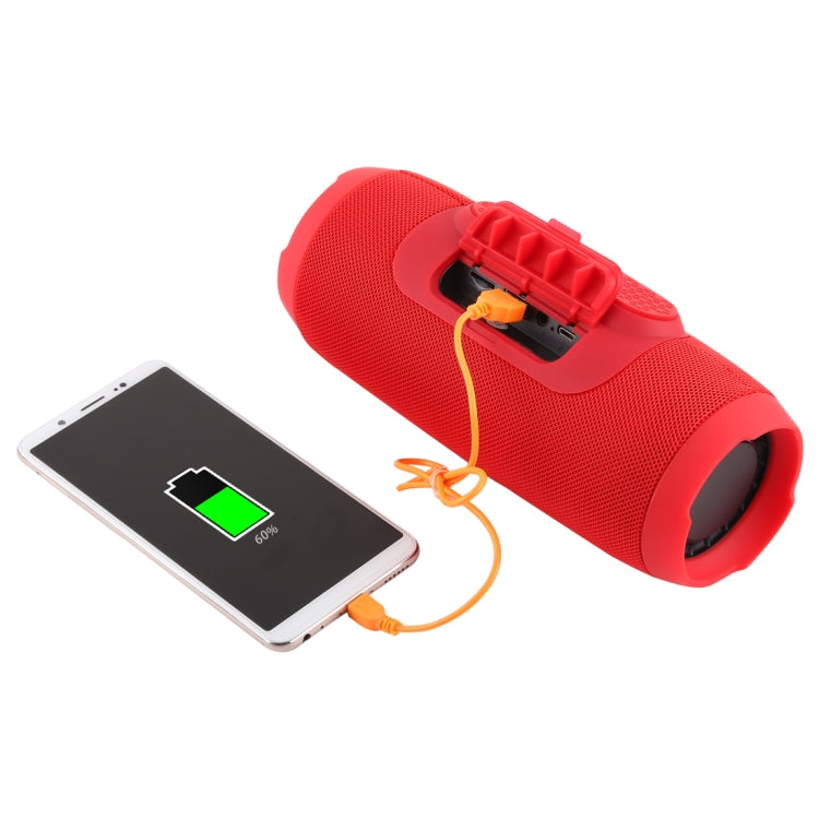 Charge3 Life Waterproof Bluetooth Stereo Speaker, Built-in MIC, Support Hands-free Calls & TF Card & AUX IN & Power Bank(Red) - Waterproof Speaker by PMC TechLife | Online Shopping South Africa | PMC TechLife | Buy Now Pay Later Mobicred