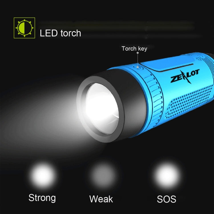 Zealot S1 Multifunctional Outdoor Waterproof Bluetooth Speaker, 4000mAh Battery, For iPhone, Galaxy, Sony, Lenovo, HTC, Huawei, Google, LG, Xiaomi, other Smartphones(Green) - free shipping - PMC Jewellery - Order now!