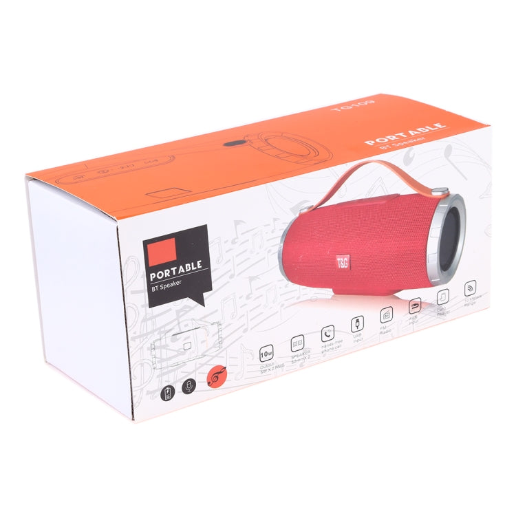 T&G TG109 Portable Wireless Bluetooth V4.2 Stereo Speaker with Handle, Built-in MIC, Support Hands-free Calls & TF Card & AUX IN & FM(Dark Blue) - free shipping - PMC Jewellery - Order now!