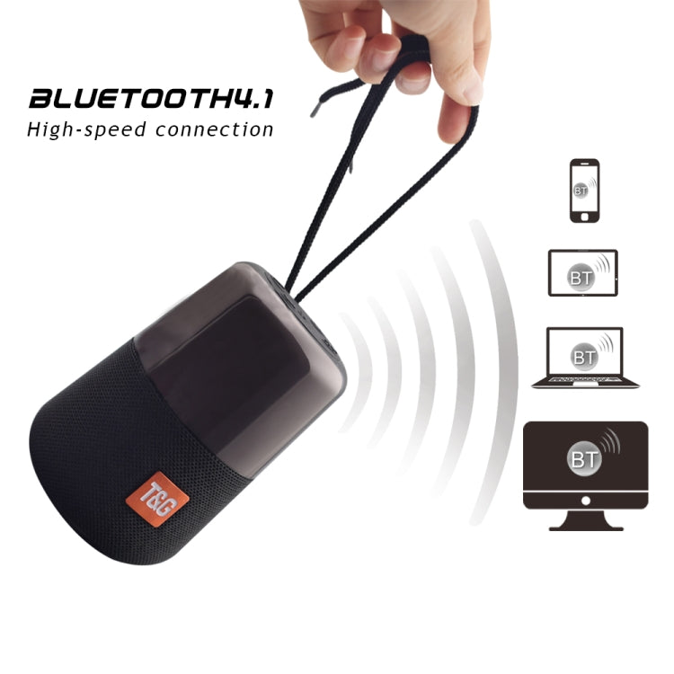 T&G TG168 Portable Wireless Bluetooth V5.0 Stereo Speaker with Handle, Built-in MIC, Support Flashing LED Light & TF Card & U Disk & AUX IN & FM(Black) - Desktop Speaker by T&G | Online Shopping South Africa | PMC TechLife | Buy Now Pay Later Mobicred