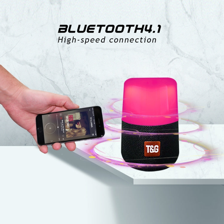 T&G TG168 Portable Wireless Bluetooth V5.0 Stereo Speaker with Handle, Built-in MIC, Support Flashing LED Light & TF Card & U Disk & AUX IN & FM(Cyan) - free shipping - PMC TechLife - Order now!