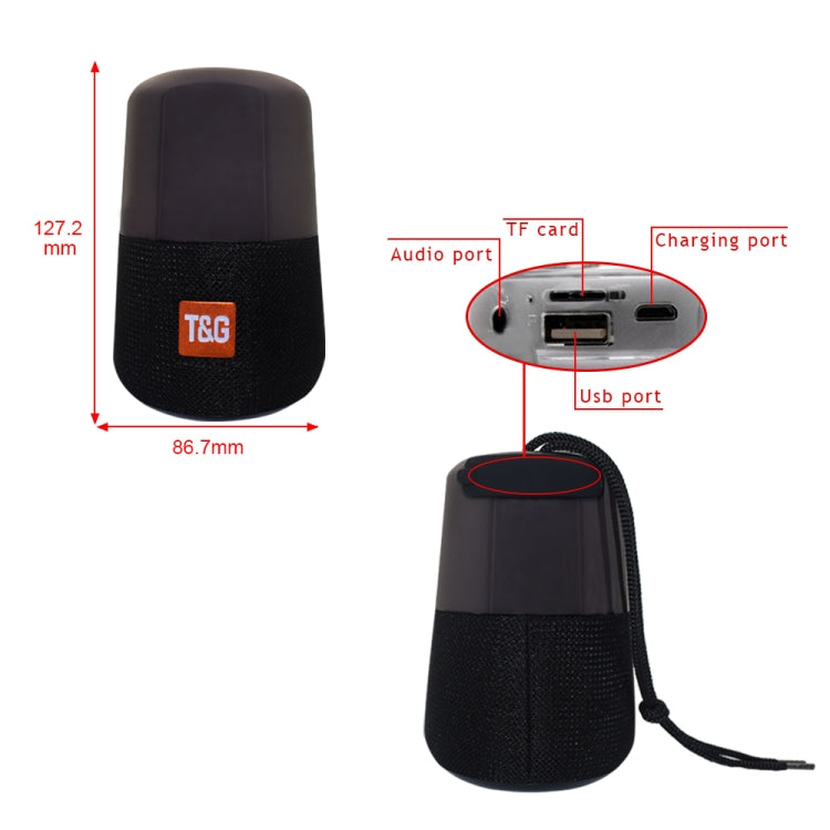 T&G TG168 Portable Wireless Bluetooth V5.0 Stereo Speaker with Handle, Built-in MIC, Support Flashing LED Light & TF Card & U Disk & AUX IN & FM(Cyan) - free shipping - PMC TechLife - Order now!