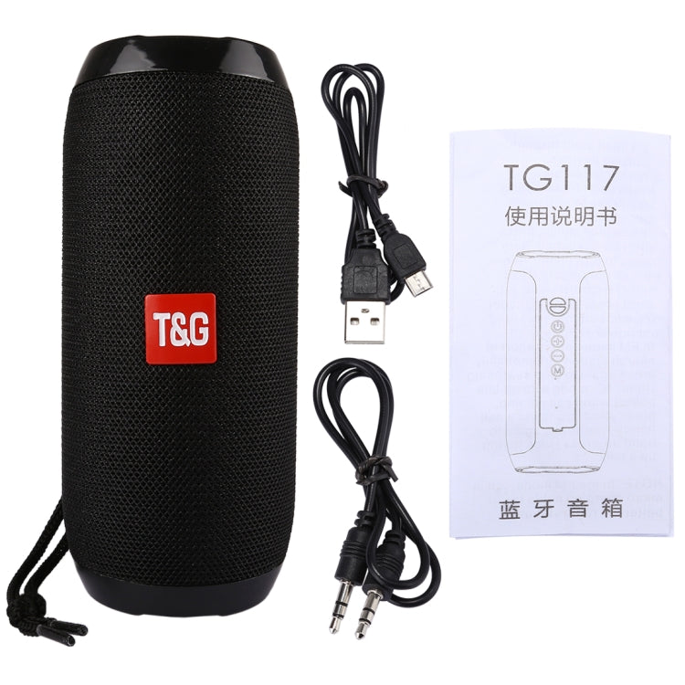 T&G TG117 Portable Bluetooth Stereo Speaker, with Built-in MIC, Support Hands-free Calls & TF Card & AUX IN & FM, Bluetooth Distance: 10m(Black) - free shipping - PMC Jewellery - Order now!