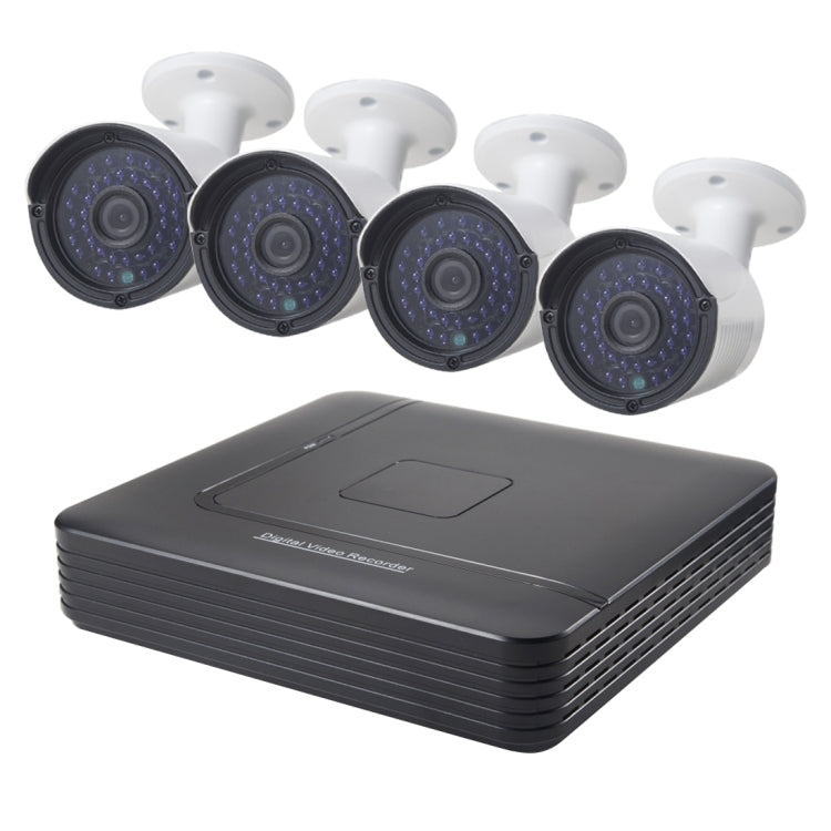 A4B2 4Ch Bullet IP Camera NVR Kit, Support Night Vision / Motion Detection, IR Distance: 20m - Video Recorder Kit by PMc TechLife | Online Shopping South Africa | PMc TechLife | Buy Now Pay Later Mobicred