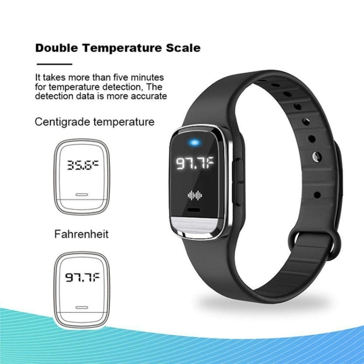 M20 Outdoor Ultrasonic Wave Mosquito Repellent Wristband with Clock & Body Temperature Test(White) - Repellent Wristband by PMC TechLife | Online Shopping South Africa | PMC TechLife | Buy Now Pay Later Mobicred