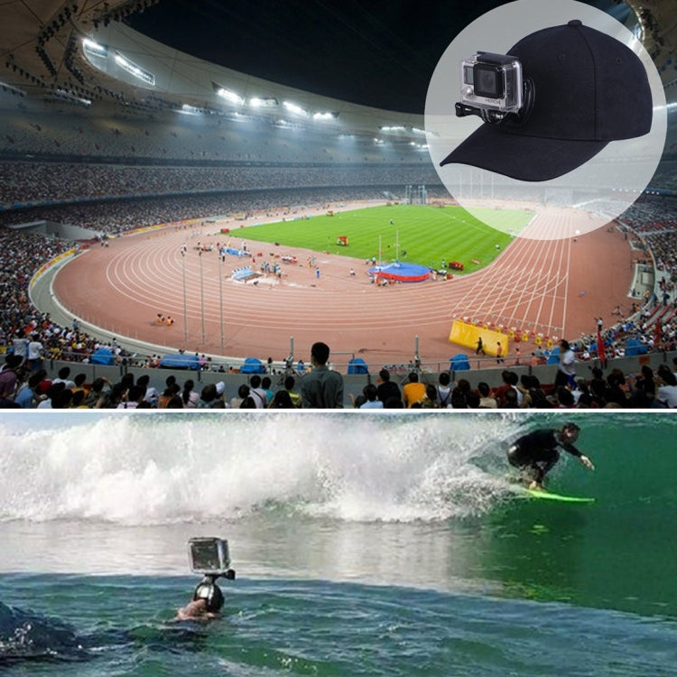 Outdoor Sun Hat Topi Baseball Cap with Camera Stand Holder Mount for GoPro & SJCAM & Xiaomi Xiaoyi Sport Action Camera -  by PMC TechLife | Online Shopping South Africa | PMC TechLife | Buy Now Pay Later Mobicred