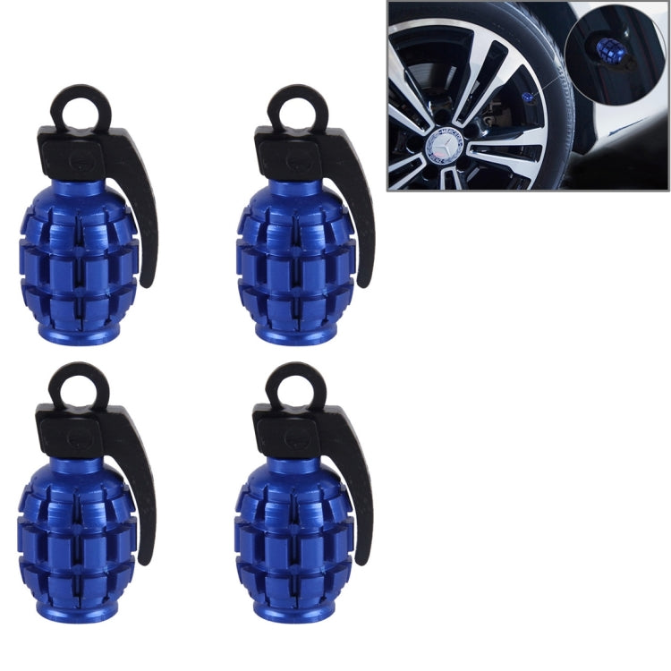 4 PCS Universal Car Tire Valve Caps(Dark Blue) - Tire Valve Caps by PMC TechLife | Online Shopping South Africa | PMC TechLife | Buy Now Pay Later Mobicred