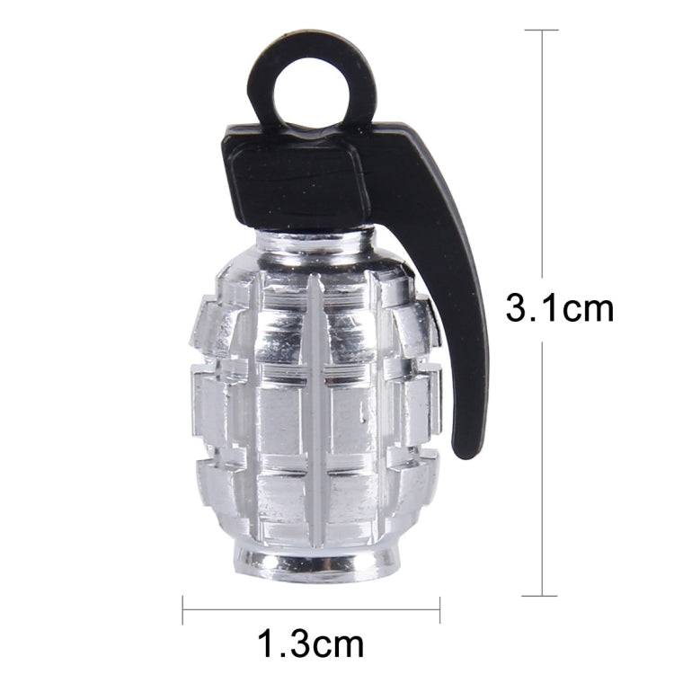4 PCS Universal Car Tire Valve Caps(Silver) - Tire Valve Caps by PMC TechLife | Online Shopping South Africa | PMC TechLife | Buy Now Pay Later Mobicred