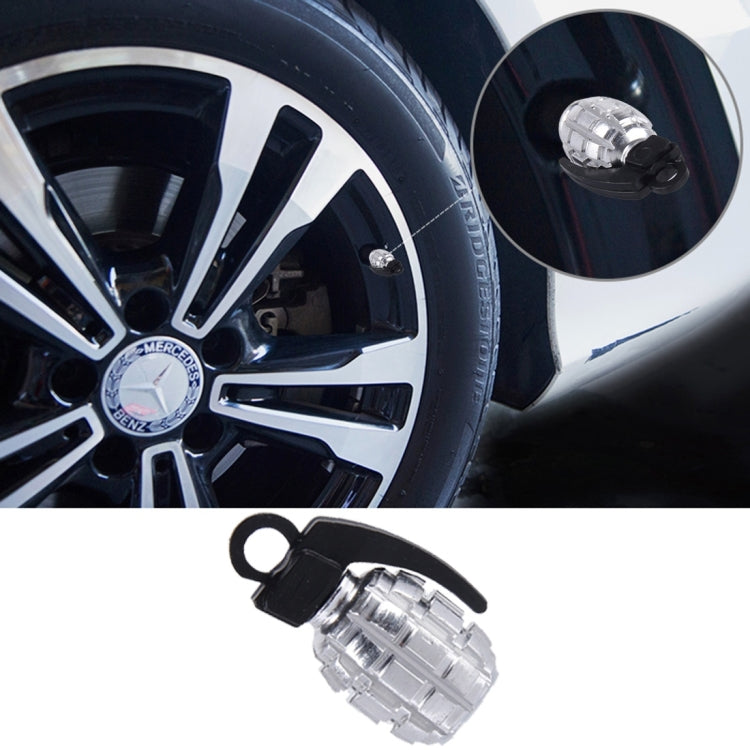 4 PCS Universal Car Tire Valve Caps(Silver) - Tire Valve Caps by PMC TechLife | Online Shopping South Africa | PMC TechLife | Buy Now Pay Later Mobicred