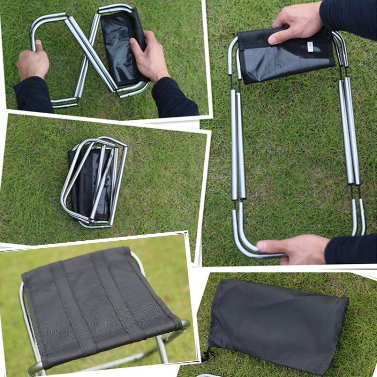 Outdoor Portable Folding Stool, Size: 25*22*26cm(Silver) - Beach Chairs by PMC TechLife | Online Shopping South Africa | PMC TechLife