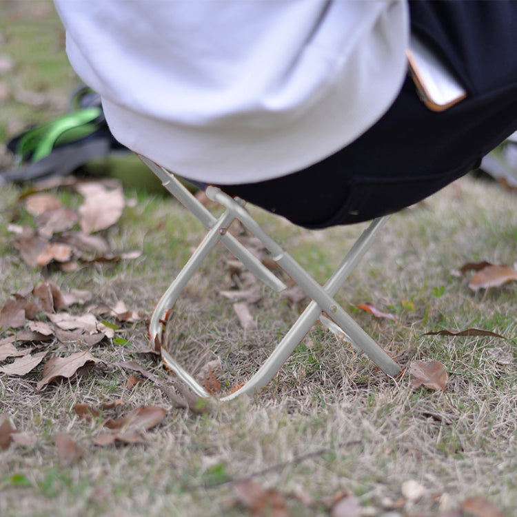 Outdoor Portable Folding Stool, Size: 25*22*26cm(Silver) - Beach Chairs by PMC TechLife | Online Shopping South Africa | PMC TechLife
