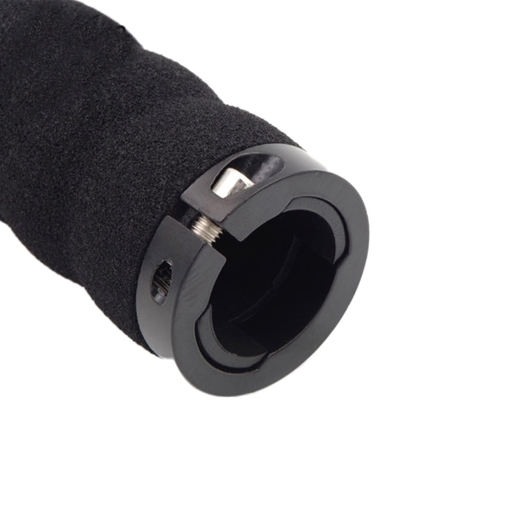 2 PCS AG30 Bicycle MTB Bike Lock-on Comfort Sponge Handlebar Hand-Stitched Grips(Black) - Bicycle Grips by PMC TechLife | Online Shopping South Africa | PMC TechLife | Buy Now Pay Later Mobicred