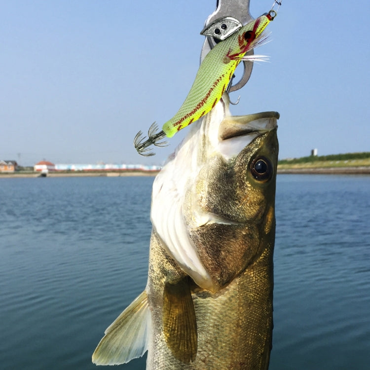 HENGJIA 3# 8cm Plastic Hard Baits Squid Fishing Lures Decoy Wood Shrimp Baits(Yellow) - Fishing Lures by HENGJIA | Online Shopping South Africa | PMC TechLife | Buy Now Pay Later Mobicred