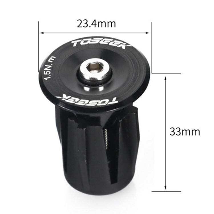 TOSEEK 1 Pair Mountain Bike Handlebar Grips Caps End Plug Aluminum Alloy Bicycle  Bar Ends Plug (Gold) - Bicycle Grips by TOSEEK | Online Shopping South Africa | PMC TechLife | Buy Now Pay Later Mobicred